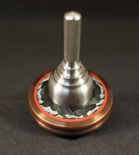 #2047 .99" Bronze 510, White CarbonPlaid, Red TurboGlow & Titanium