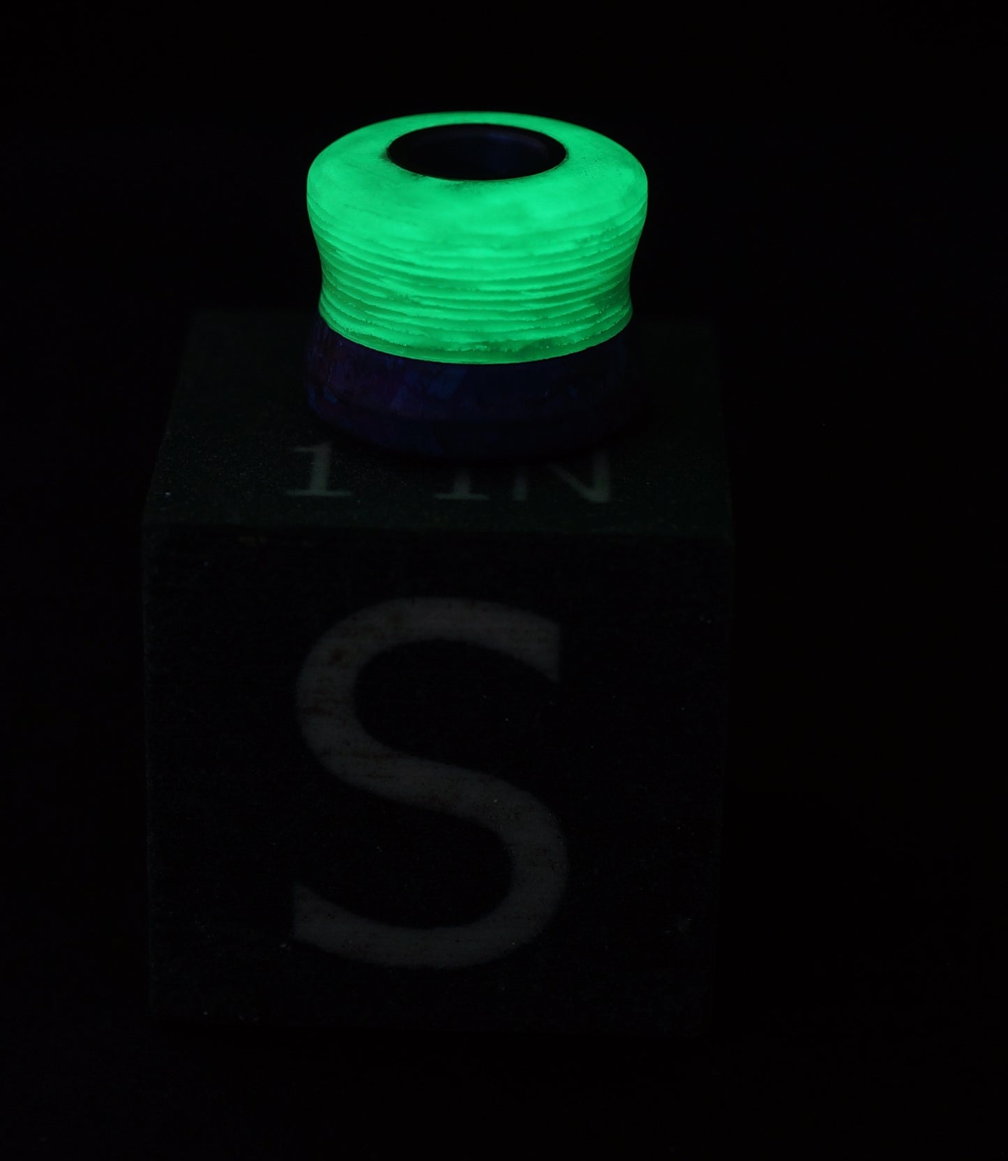 Bead #55 Blurple Crystalized Titanium, GlowWaves & Titanium