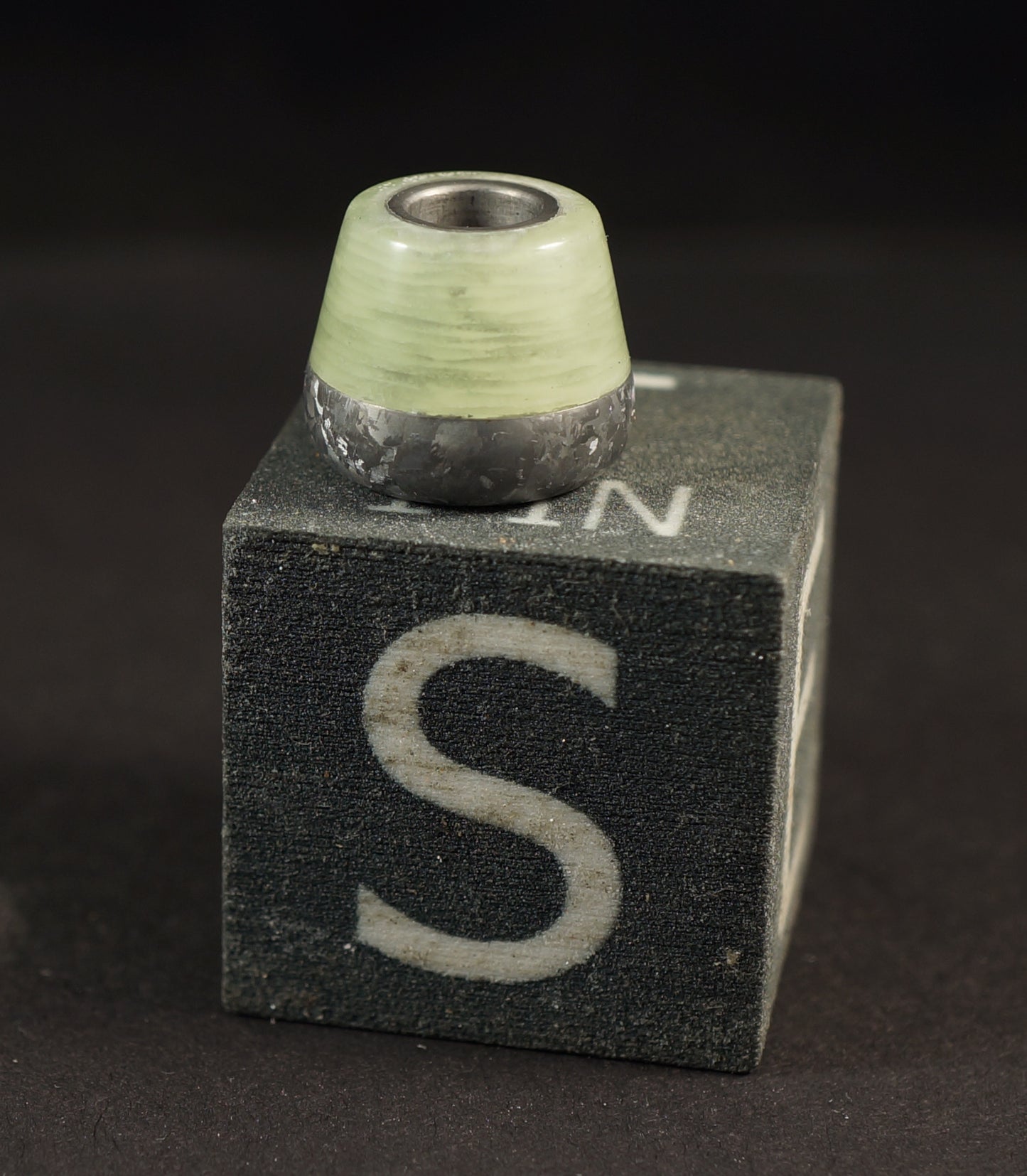 Bead #56 Plain Crystalized Titanium, GlowWaves & Titanium