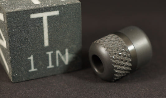 Bead #77 .6"x.78" Zirconium 702, Half n Half Zirblasted 16 TPI Knurl