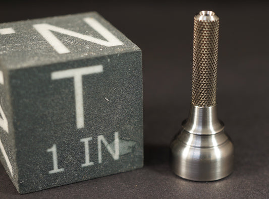 Zipper Pull  #3	1.28"x.52"	Titanium