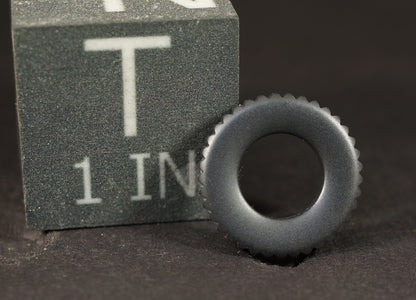 Bead #72 .76"x.17" Zirconium 705 Coin Knurl