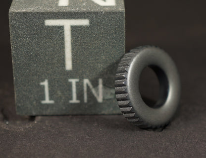 Bead #72 .76"x.17" Zirconium 705 Coin Knurl