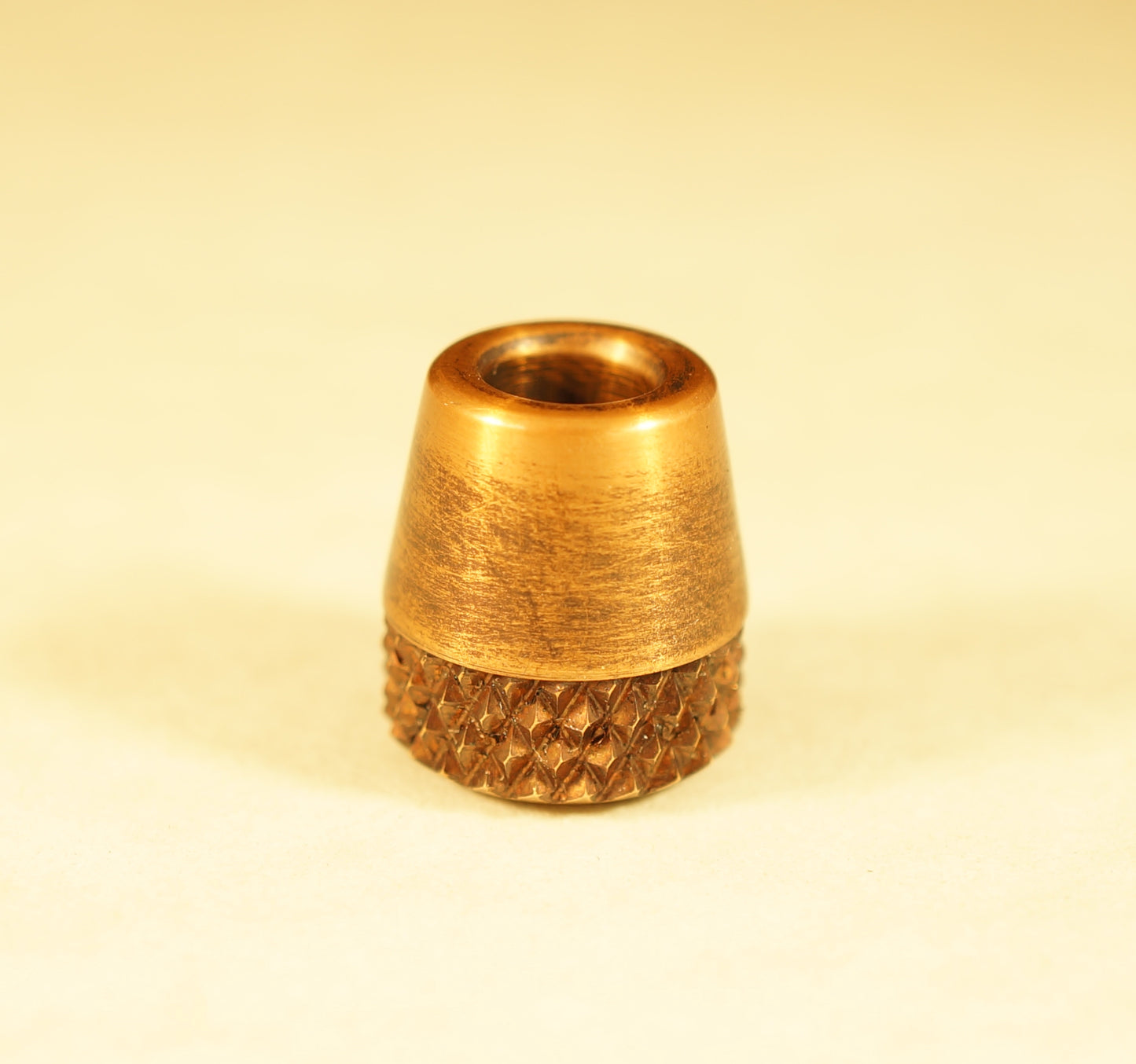 Bead #74	.55"x.62"		Bronze 510, Antiqued 16 TPI Knurl Teardrop