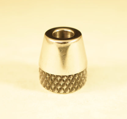 Bead #75	.6"x.68"		Nickel 625 Shiny 16 TPI Knurl Teardrop