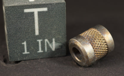 Bead #80	.55"x.63"		Titanium Gr5, Knurled Stripe & Antiqued