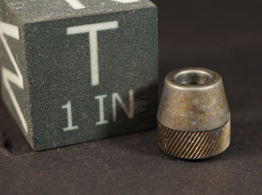 Bead #81	.54"x.58"		Titanium Gr5, Rifle Knurl Teardrop, Antiqued