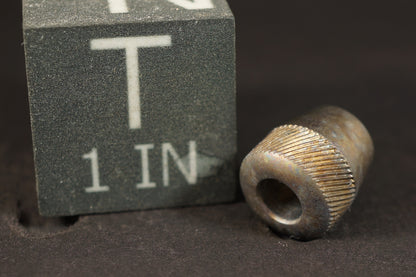 Bead #81	.54"x.58"		Titanium Gr5, Rifle Knurl Teardrop, Antiqued