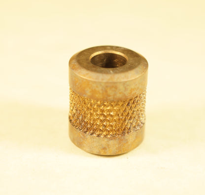 Bead #80	.55"x.63"		Titanium Gr5, Knurled Stripe & Antiqued